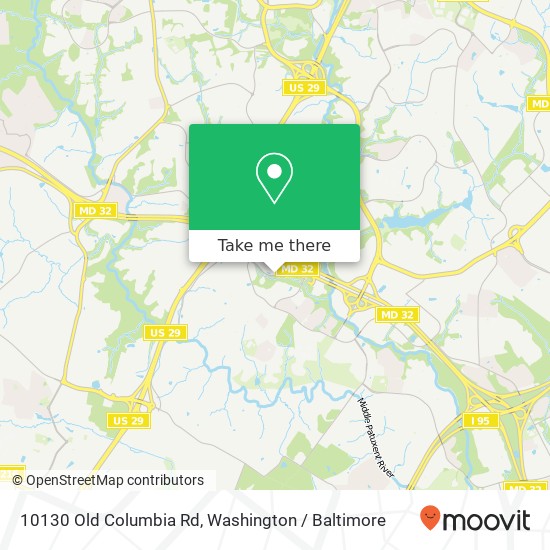 Mapa de 10130 Old Columbia Rd, Columbia, MD 21046