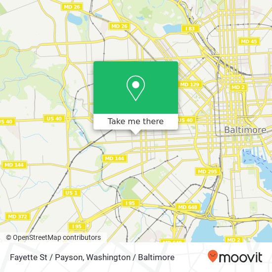 Fayette St / Payson, Baltimore, MD 21223 map