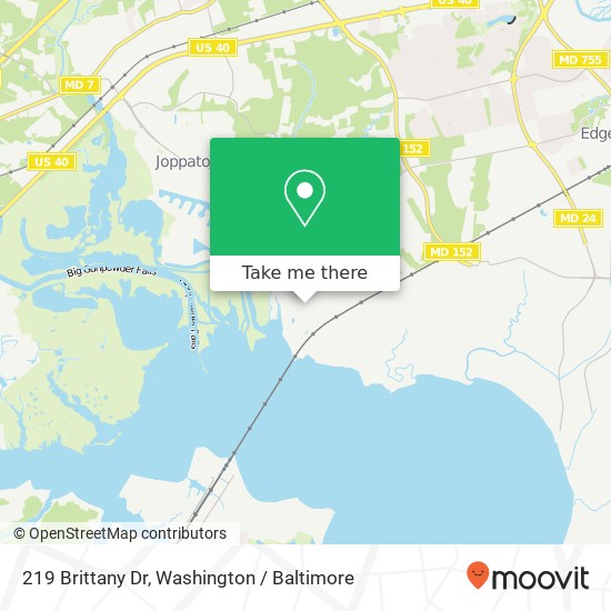 Mapa de 219 Brittany Dr, Joppa, MD 21085