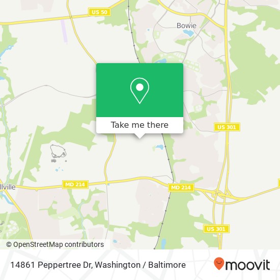 Mapa de 14861 Peppertree Dr, Bowie, MD 20721