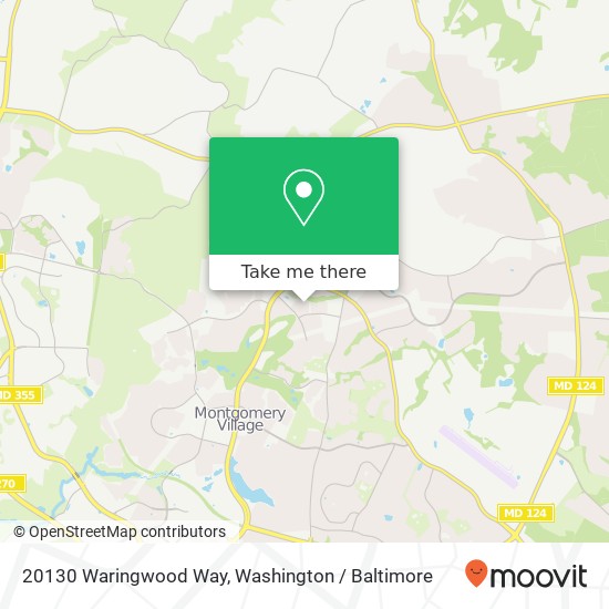 Mapa de 20130 Waringwood Way, Montgomery Village, MD 20886