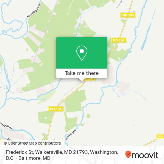 Mapa de Frederick St, Walkersville, MD 21793