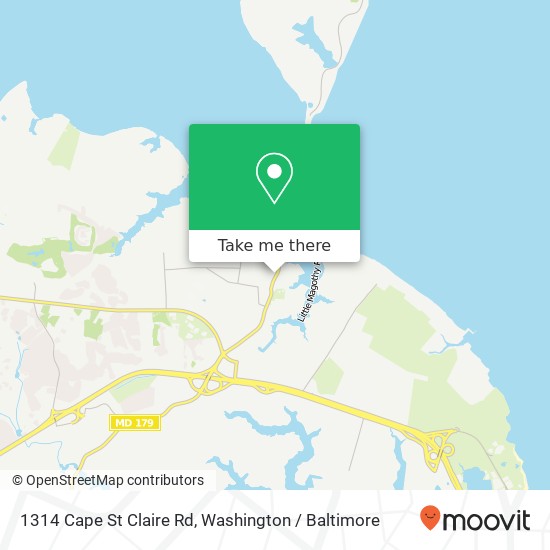 Mapa de 1314 Cape St Claire Rd, Annapolis, MD 21409