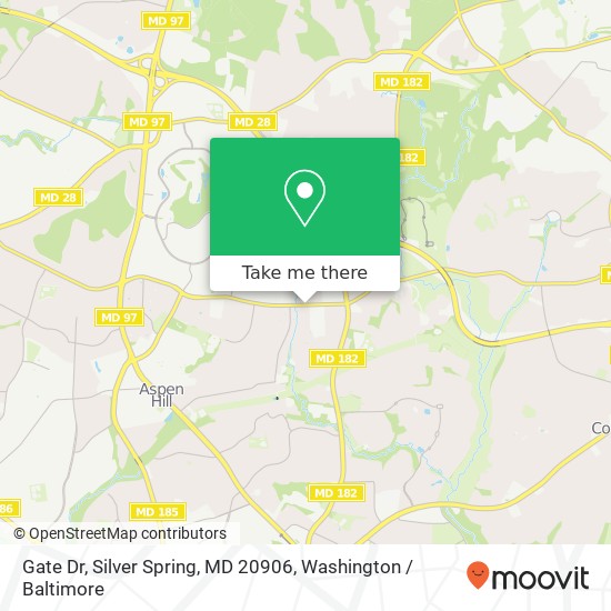 Gate Dr, Silver Spring, MD 20906 map