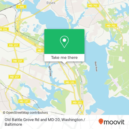 Old Battle Grove Rd and MD-20, Dundalk, MD 21222 map