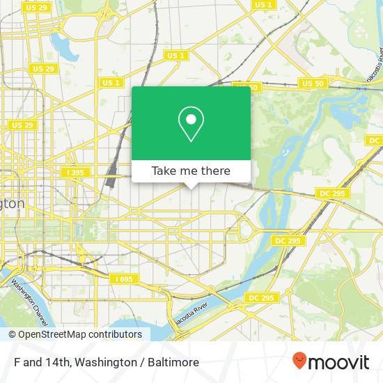 F and 14th, Washington, DC 20002 map