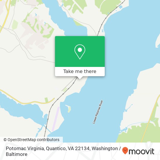 Mapa de Potomac Virginia, Quantico, VA 22134