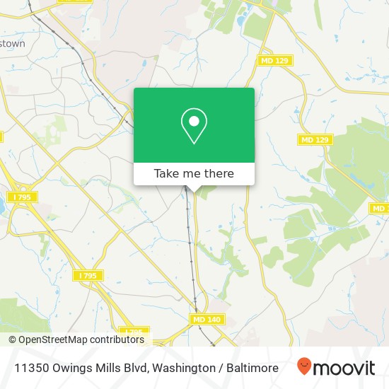 Mapa de 11350 Owings Mills Blvd, Owings Mills, MD 21117