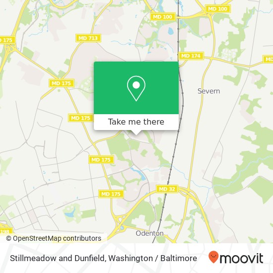 Mapa de Stillmeadow and Dunfield, Severn, MD 21144