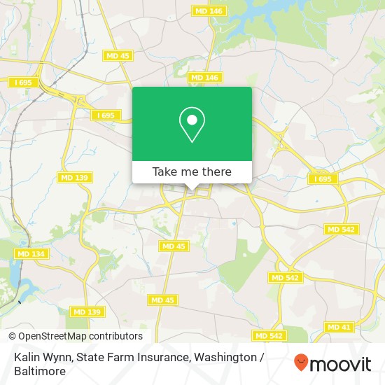 Mapa de Kalin Wynn, State Farm Insurance, 101 E Chesapeake Ave