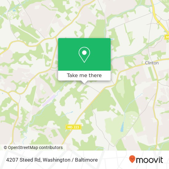 Mapa de 4207 Steed Rd, Clinton, MD 20735