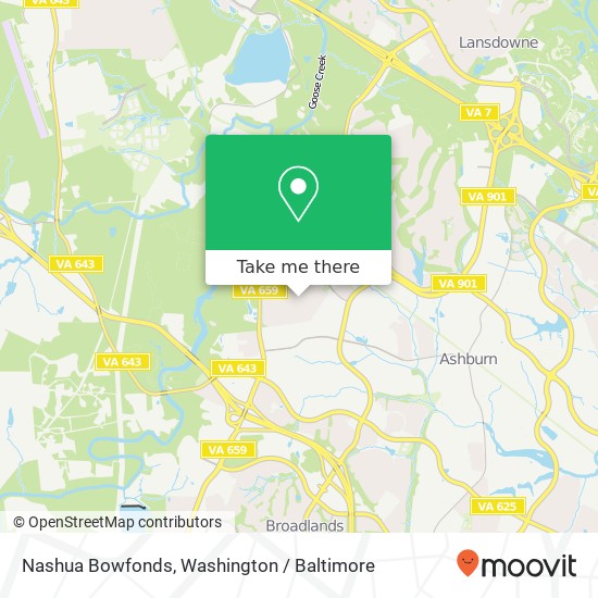 Mapa de Nashua Bowfonds, Ashburn, VA 20147