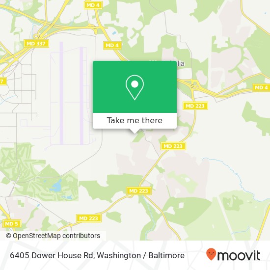 Mapa de 6405 Dower House Rd, Upper Marlboro, MD 20772