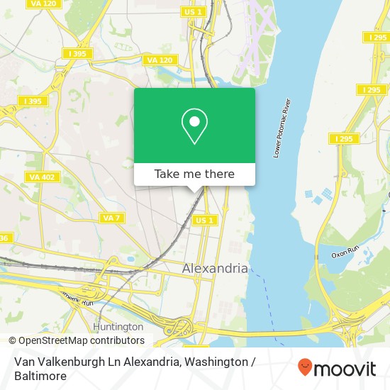 Mapa de Van Valkenburgh Ln Alexandria, Alexandria, VA 22301