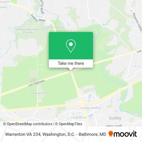 Warrenton VA 234, Manassas, VA 20109 map
