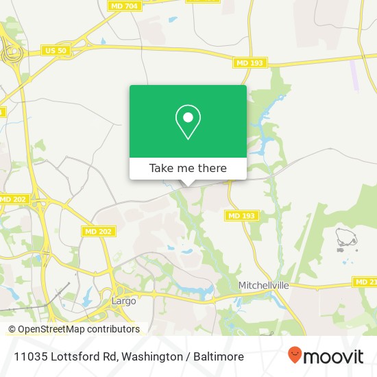 Mapa de 11035 Lottsford Rd, Bowie, MD 20721