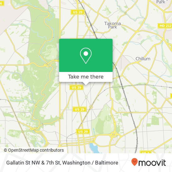 Gallatin St NW & 7th St, Washington, DC 20011 map