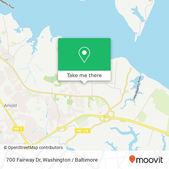 Mapa de 700 Fairway Dr, Annapolis, MD 21409