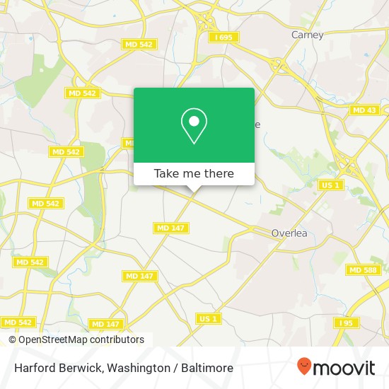 Mapa de Harford Berwick, Parkville (Baltimore), MD 21234