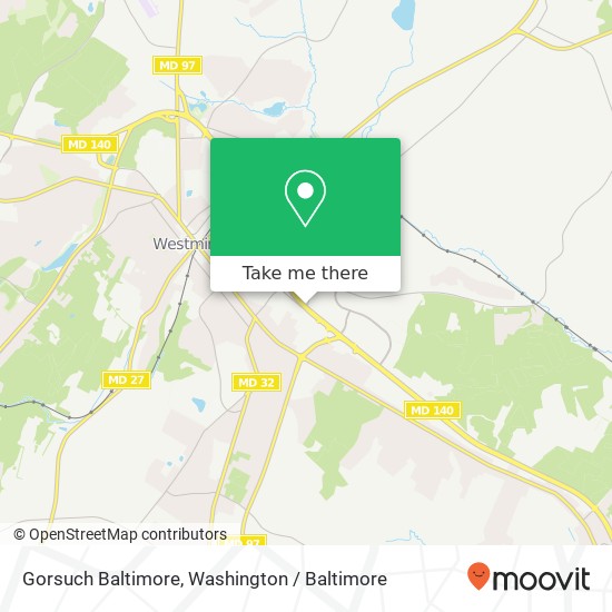 Mapa de Gorsuch Baltimore, Westminster, MD 21157