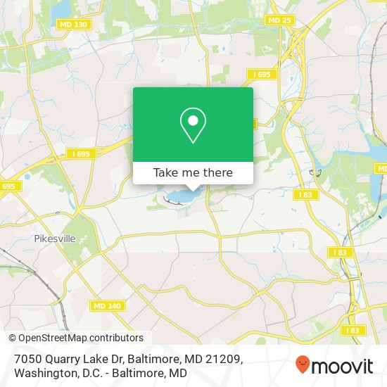 7050 Quarry Lake Dr, Baltimore, MD 21209 map