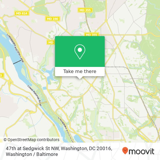 Mapa de 47th at Sedgwick St NW, Washington, DC 20016