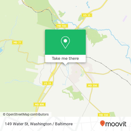 Mapa de 149 Water St, Thurmont, MD 21788