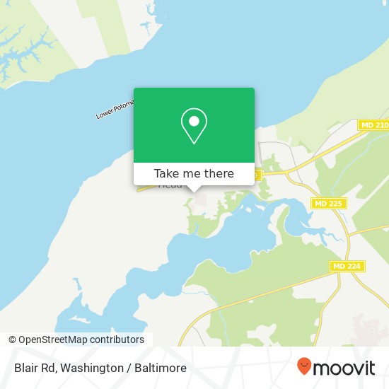 Mapa de Blair Rd, Indian Head, MD 20640