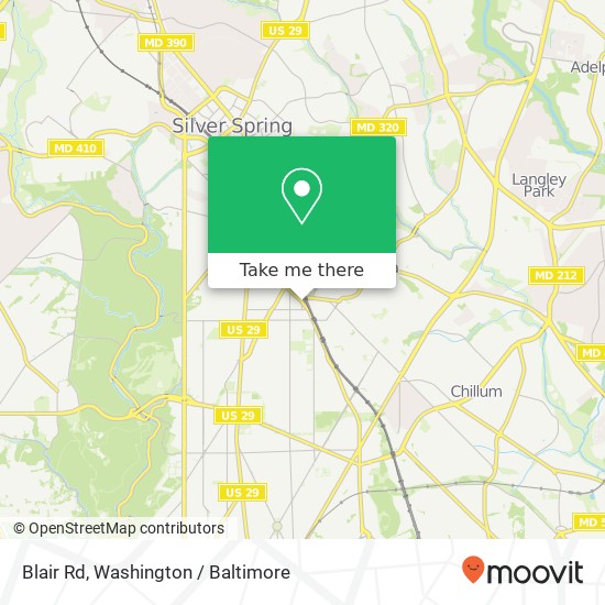 Mapa de Blair Rd, Washington, DC 20012
