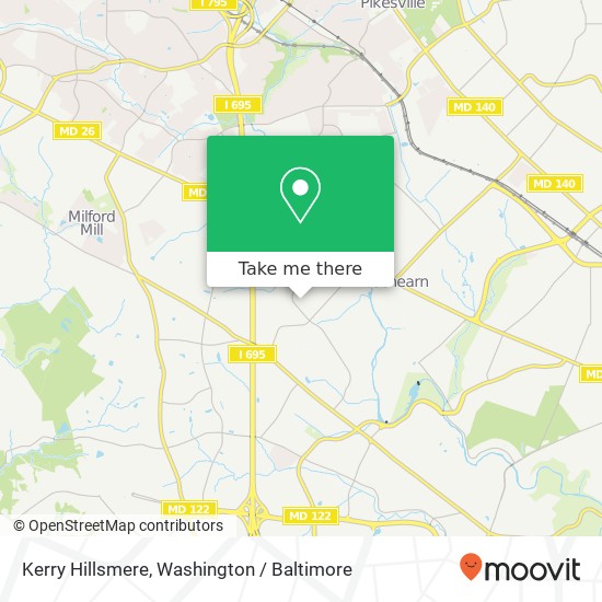 Mapa de Kerry Hillsmere, Gwynn Oak, MD 21207