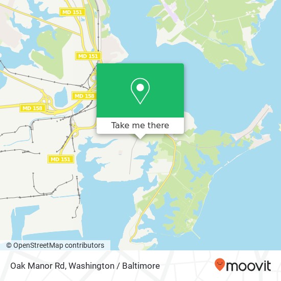 Mapa de Oak Manor Rd, Sparrows Point, MD 21219