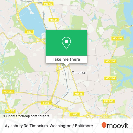 Mapa de Aylesbury Rd Timonium, Lutherville Timonium, MD 21093
