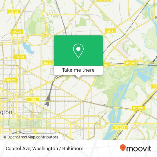 Mapa de Capitol Ave, Washington, DC 20002