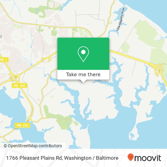 Mapa de 1766 Pleasant Plains Rd, Annapolis, MD 21409