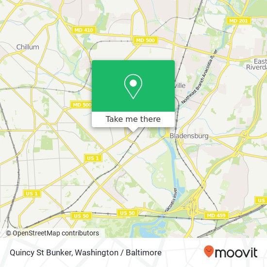 Mapa de Quincy St Bunker, Brentwood, MD 20722