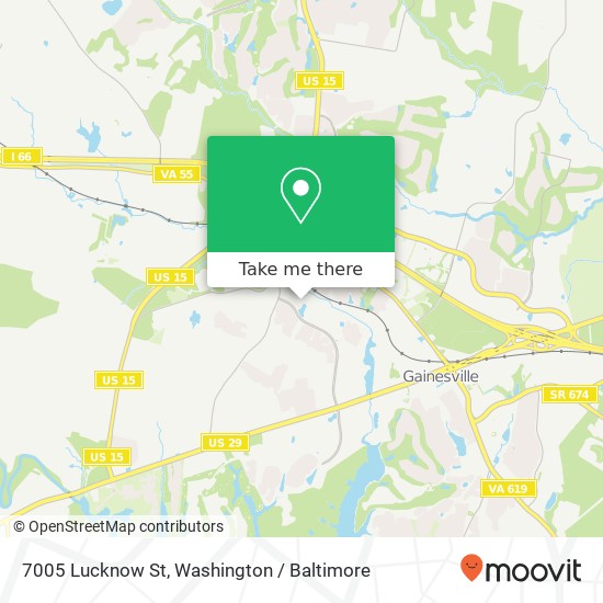 Mapa de 7005 Lucknow St, Gainesville, VA 20155