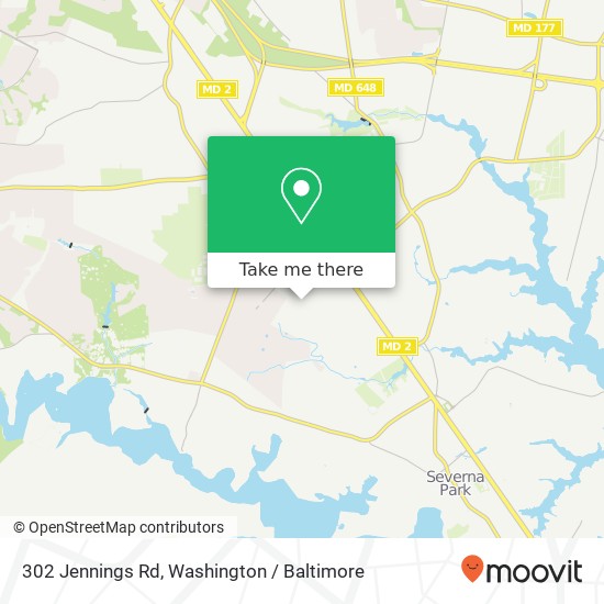 Mapa de 302 Jennings Rd, Severna Park, MD 21146