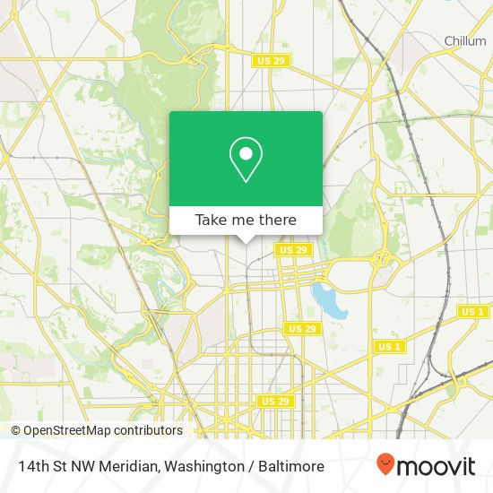 14th St NW Meridian, Washington, DC 20010 map