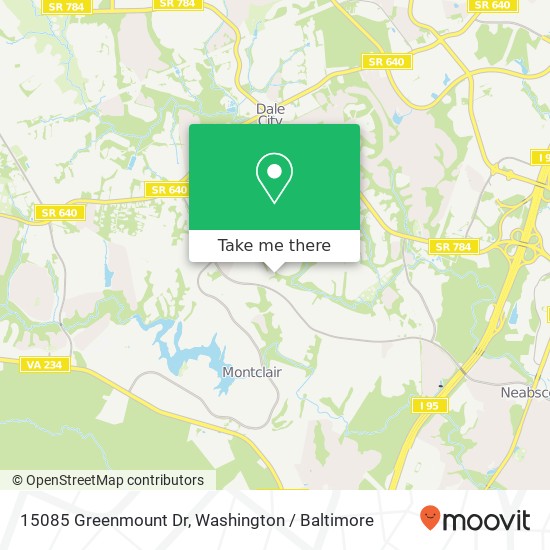 Mapa de 15085 Greenmount Dr, Woodbridge, VA 22193
