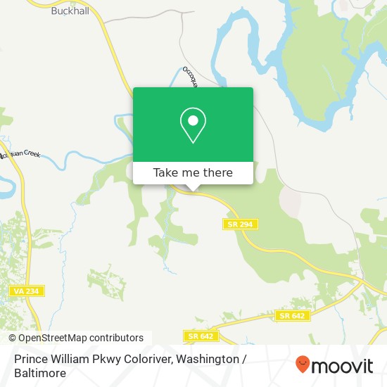 Prince William Pkwy Coloriver, Manassas, VA 20112 map