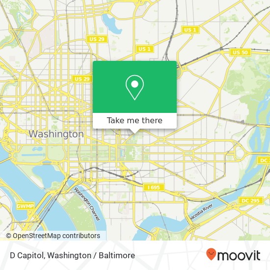 Mapa de D Capitol, Washington, DC 20001