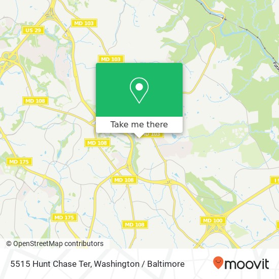 Mapa de 5515 Hunt Chase Ter, Ellicott City, MD 21043