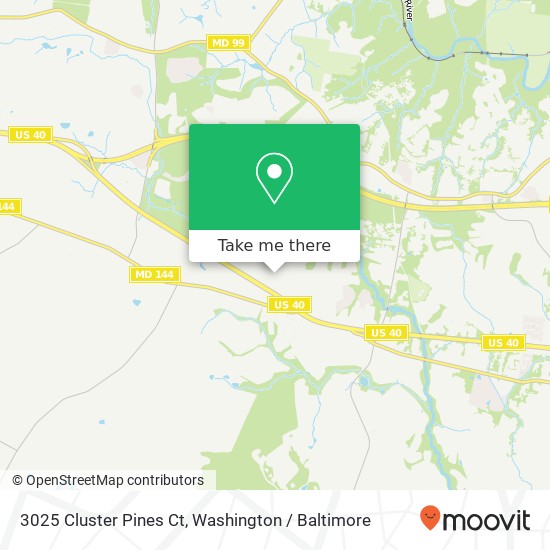 Mapa de 3025 Cluster Pines Ct, Ellicott City, MD 21042