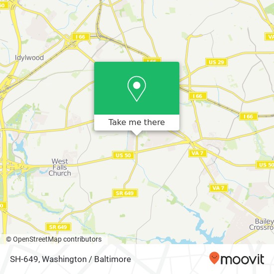 Mapa de SH-649, Falls Church, VA 22042
