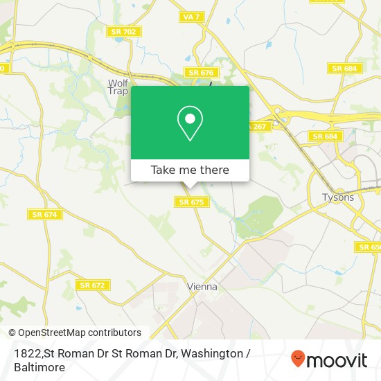 Mapa de 1822,St Roman Dr St Roman Dr, Vienna (TYSONS), VA 22182