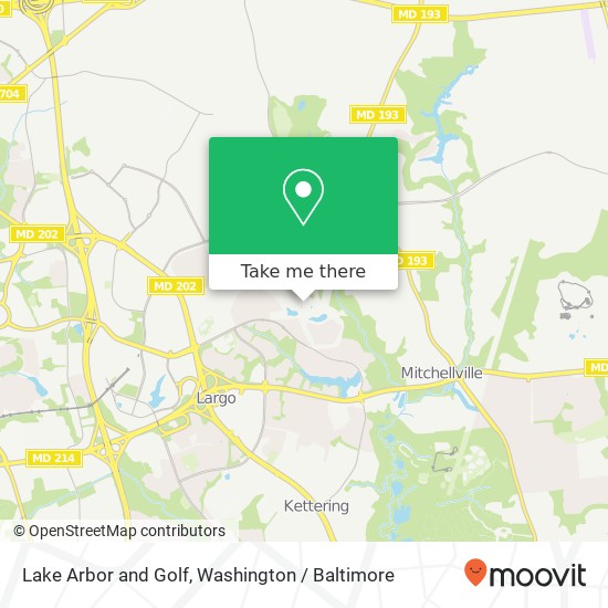 Mapa de Lake Arbor and Golf, Bowie, MD 20721