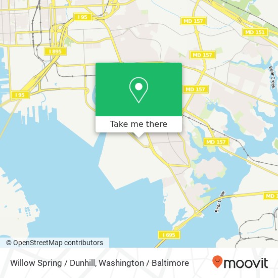 Mapa de Willow Spring / Dunhill, Dundalk, MD 21222