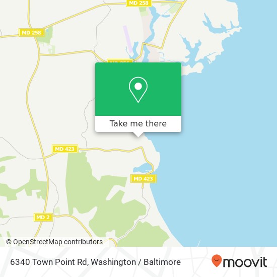 6340 Town Point Rd, Tracys Landing, MD 20779 map