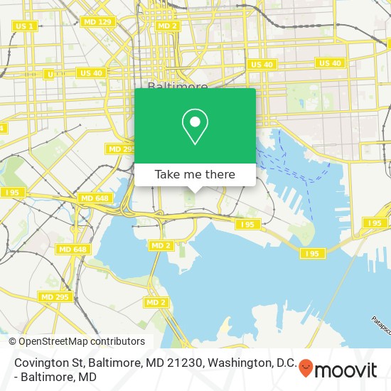 Covington St, Baltimore, MD 21230 map