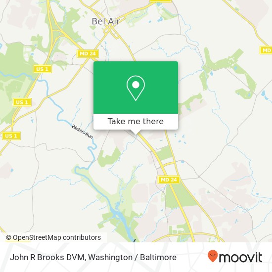 Mapa de John R Brooks DVM, 1501 S Tollgate Rd